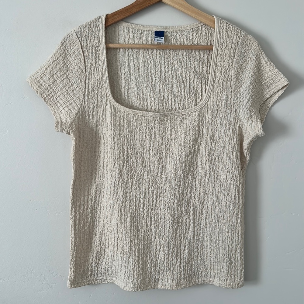 Old Navy square neck top in cream